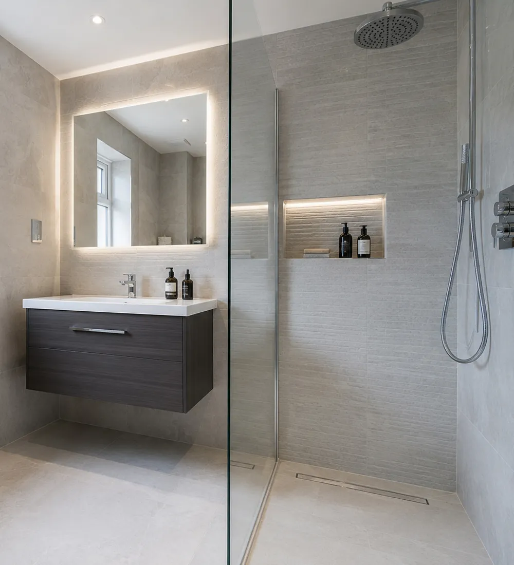 Bathroom renovation with modern fittings