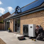 A modern residential property undergoing low-carbon upgrades funded by home improvement grants uk schemes.