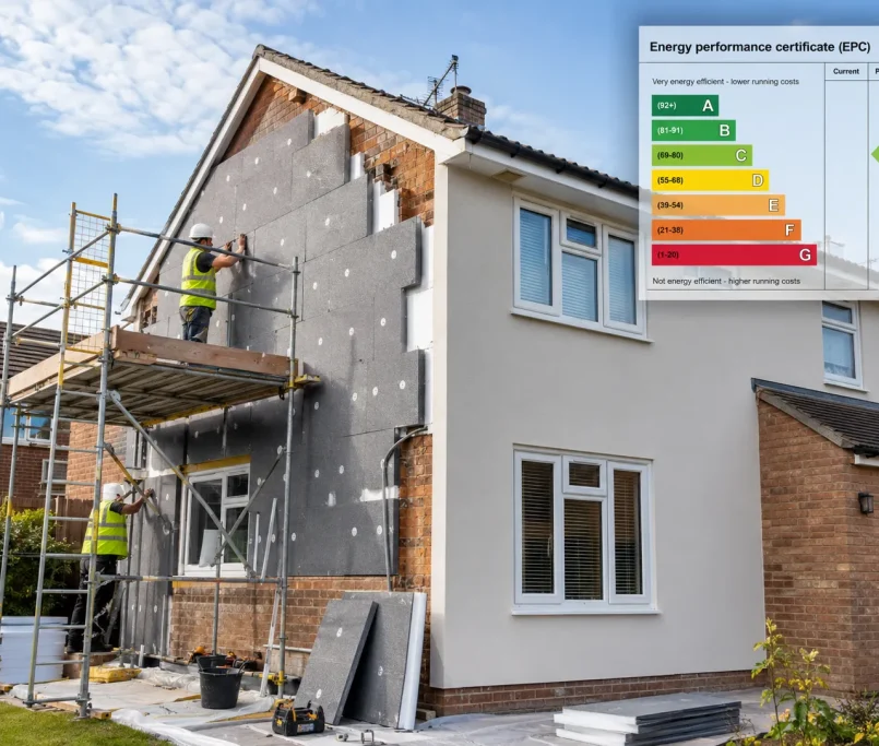 A comprehensive residential upgrade designed to improve home epc rating scores via fabric insulation.