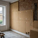 A traditional British property undergoing a professional, breathable internal wall insulation retrofit.