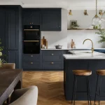 A beautiful modern British kitchen showcasing the stunning results of a premium new kitchen fitting cost investment.